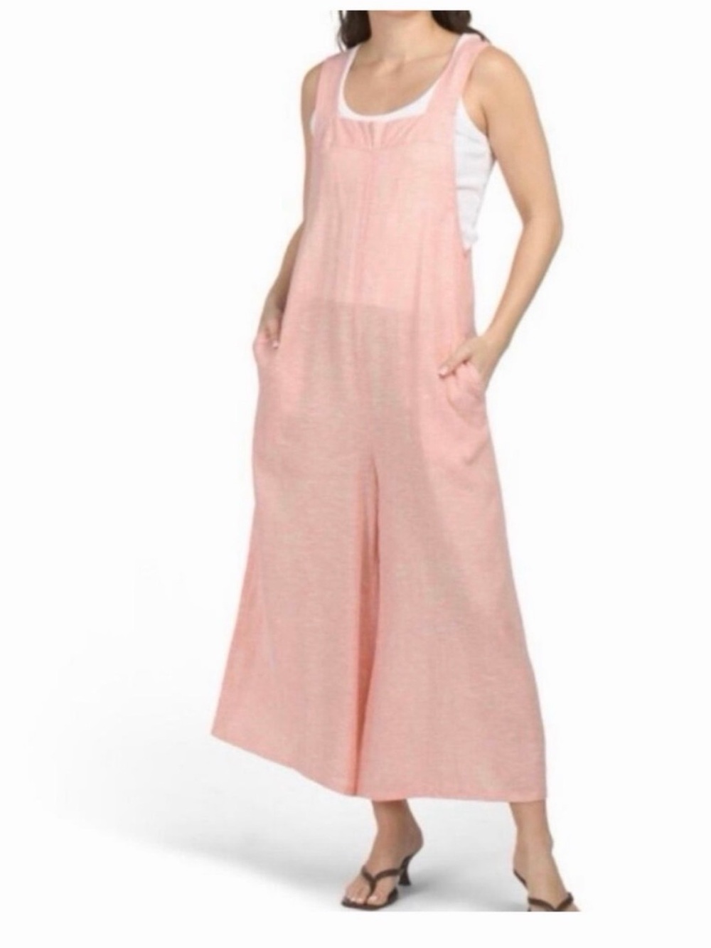 Haute Hippie Boho Sleeveless Coral wide leg jumper
